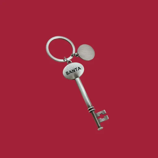 "Santa" Key With Engraving Tag