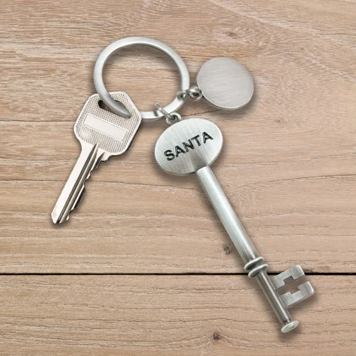 "Santa" Key With Engraving Tag