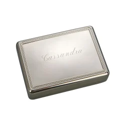 Rectangular Box with Beaded Border, 5.25"