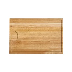 Rubberwood Cutting Board with Well - 18" x 12"