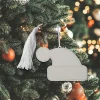 Santa Hat Ornament w/White Tassel