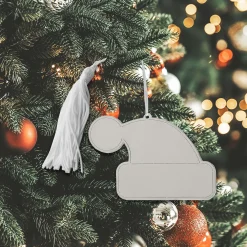 Santa Hat Ornament w/White Tassel