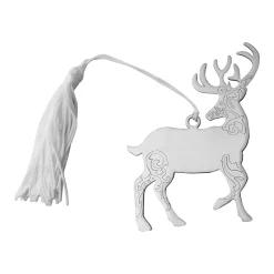 Scroll Reindeer Ornament with White Tassel