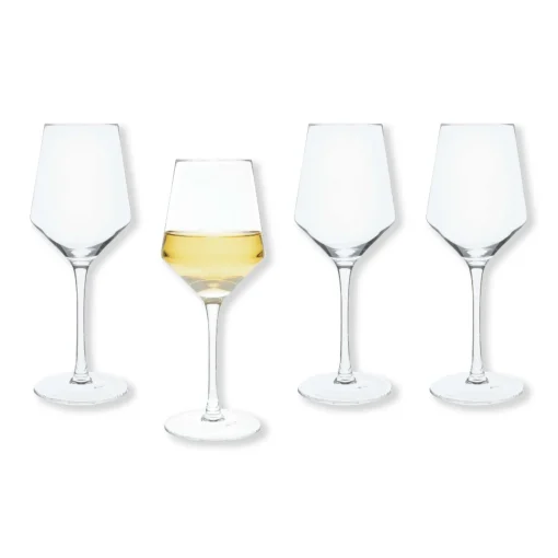 Set of 4 White Wine Glasses - 14 Oz