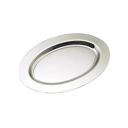 Silver Oval Nickel-Plated Tray - 6"