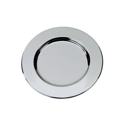 Silver Round Nickel-Plated Tray - 6"