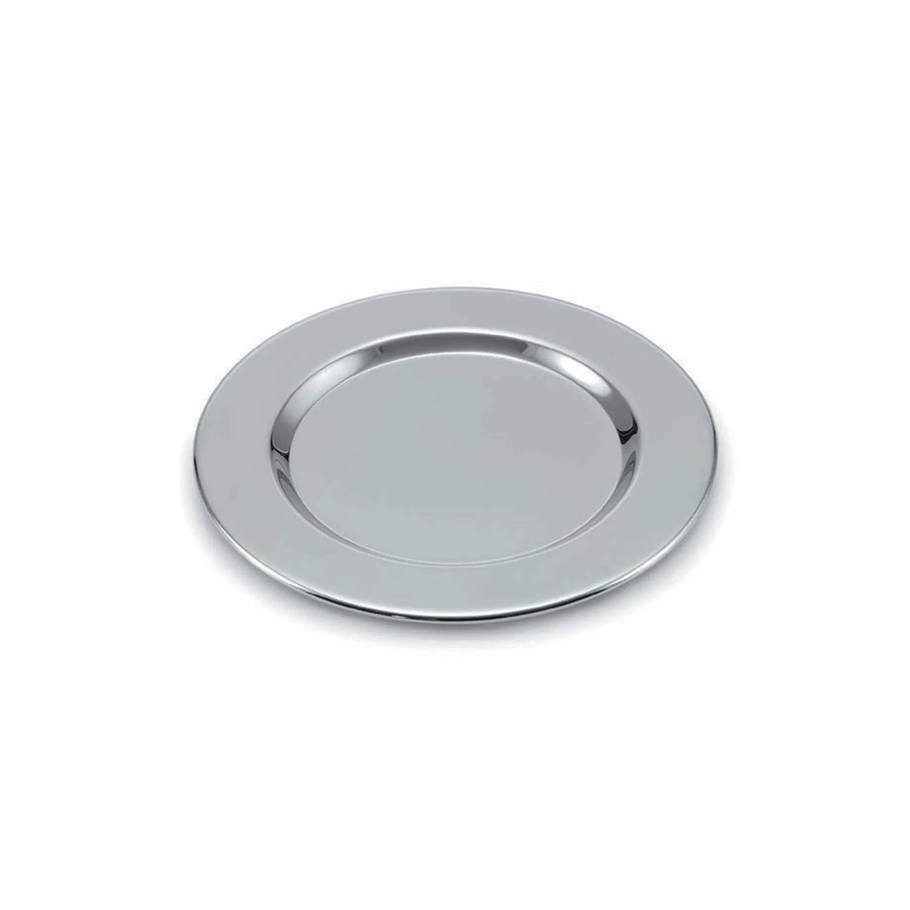 Silver Round Nickel-Plated Tray - 6"