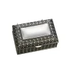 Silverplated Rectangular Box with Beaded Antique Design, 2.25"