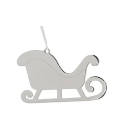 Sleigh Ornament w/White Tassel