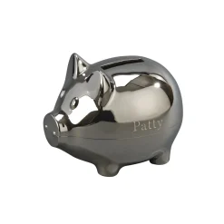 Small Piggy Bank With Polished Finish