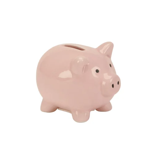 Small Pink Ceramic Pig Bank