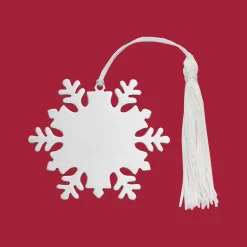 Snowflake Ornament W/white Tassel,np