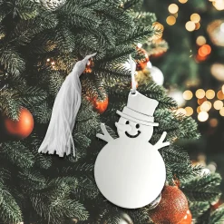 Snowman Ornament W/white Tassel