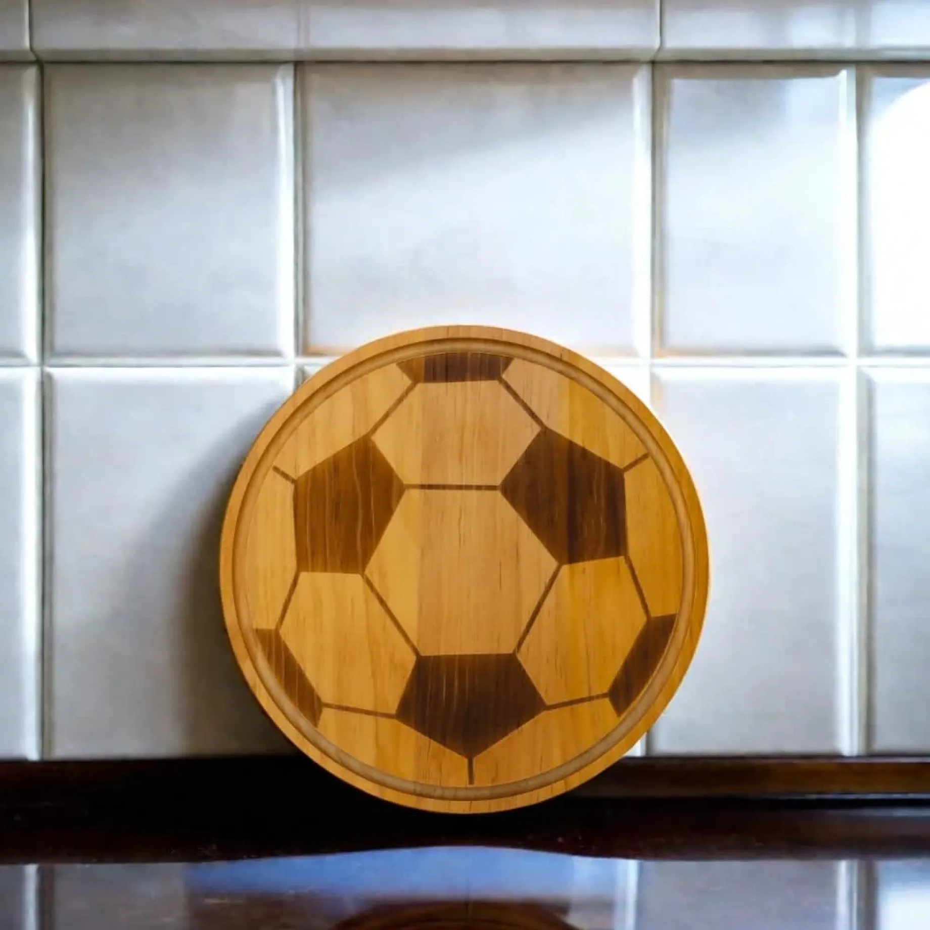 Soccer Ball Wood Board - 13"