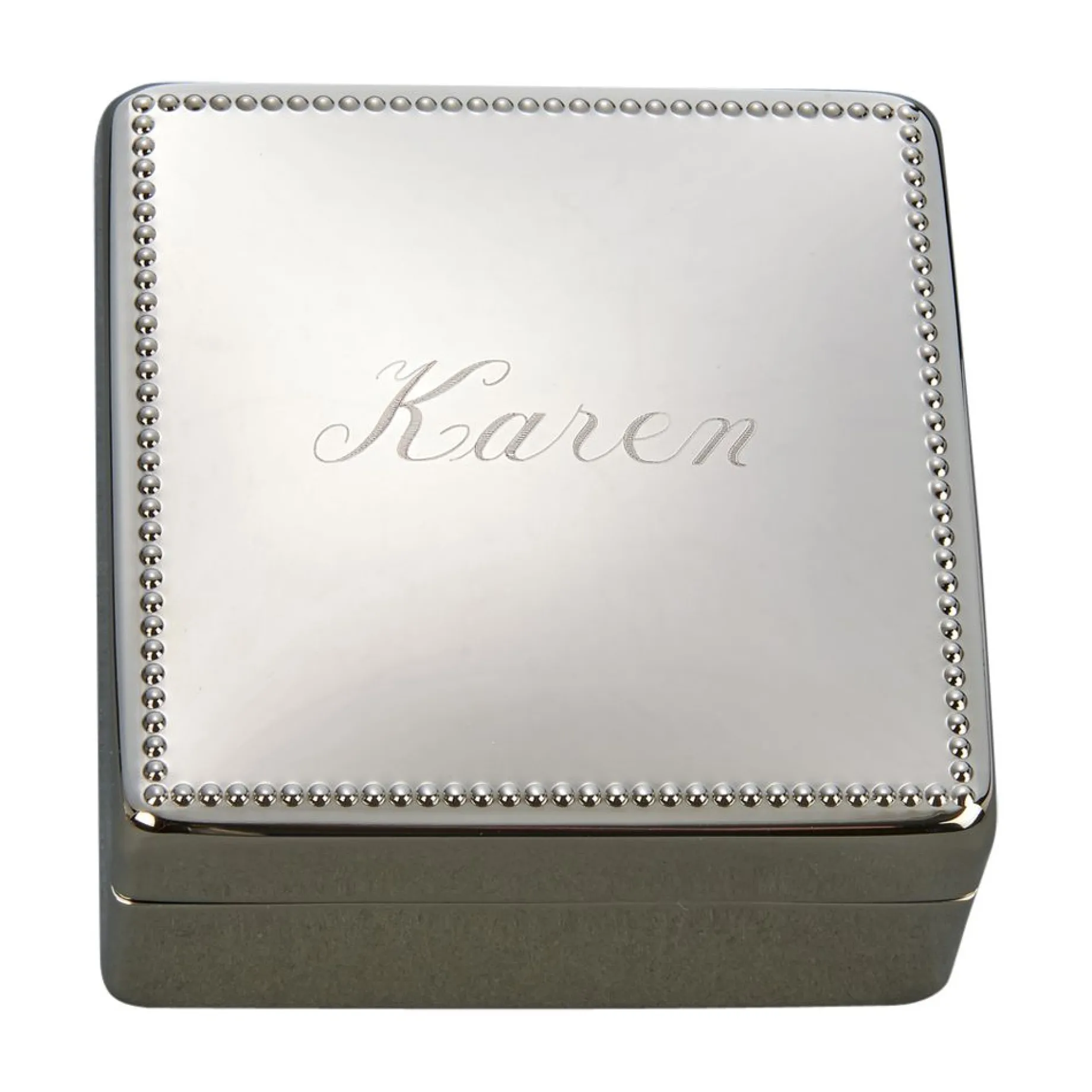 Square Box With Beaded Border