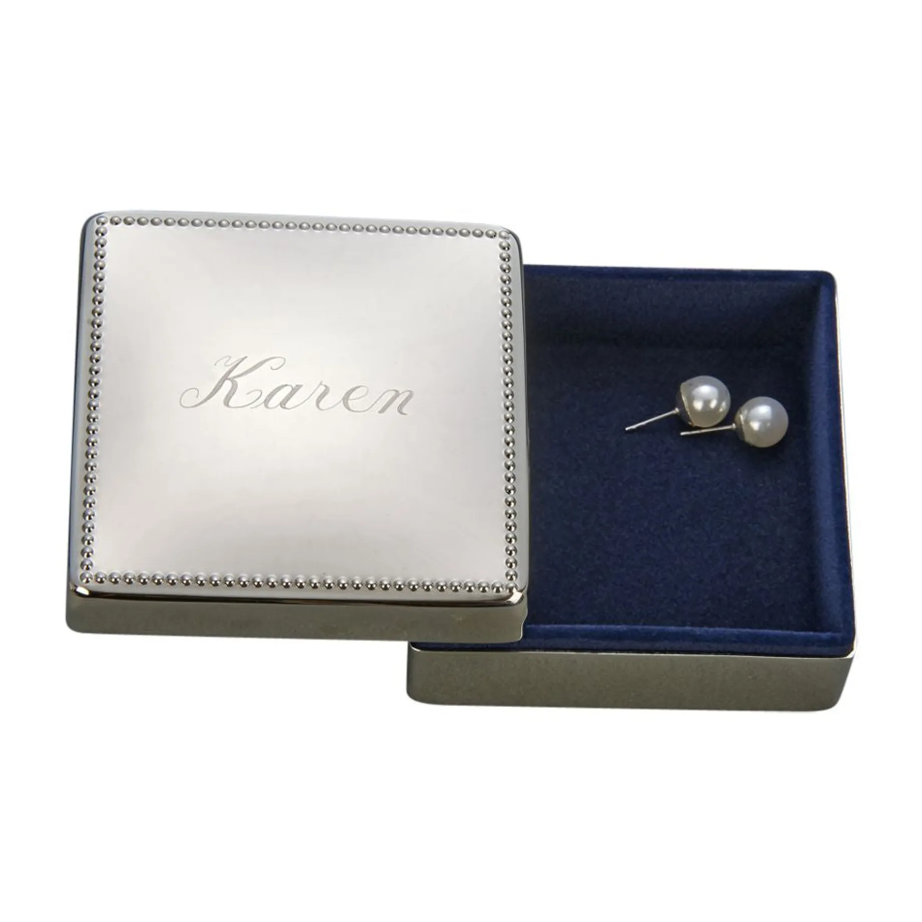 Square Box With Beaded Border