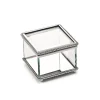 Square Glass Box With Hinged Cover, 3.25"