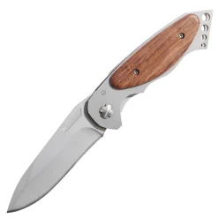 Ss Locking Pocket Knife W/wood Handle 4.625" L