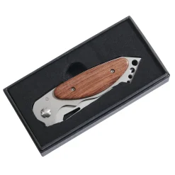 Ss Locking Pocket Knife W/wood Handle 4.625" L