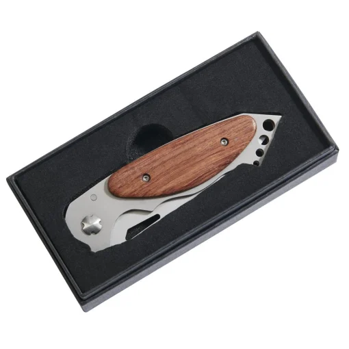 Ss Locking Pocket Knife W/wood Handle 4.625" L