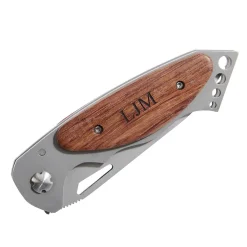 Ss Locking Pocket Knife W/wood Handle 4.625" L
