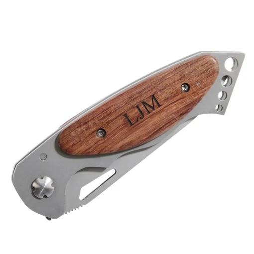 Ss Locking Pocket Knife W/wood Handle 4.625" L