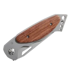 Ss Locking Pocket Knife W/wood Handle 4.625" L