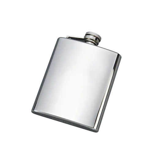 Stainless Steel Polished Finish Flask - 8 oz