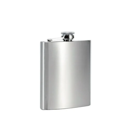 Stainless Steel Polished Finish Flask - 8 oz