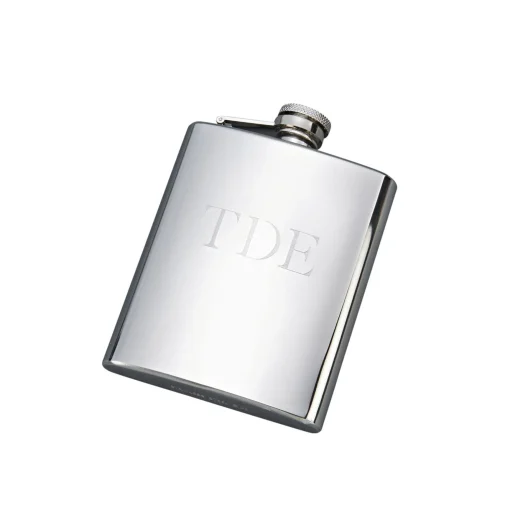 Stainless Steel Polished Finish Flask - 8 oz