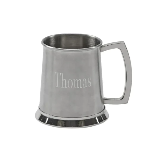 Stainless Steel Tankard with Satin Matte Finish - 20 oz