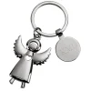 Standing Angel Keychain with Engraving Tag, 3.5"