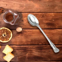 Stuffing Or Serving Spoon With King's Pattern Handle