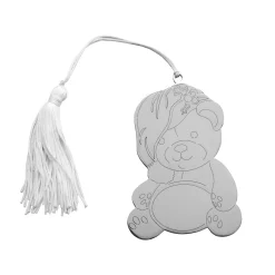 Teddy Bear Ornament with White Tassel