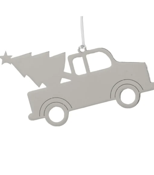 Truck w/Tree Ornament w/White Tassel