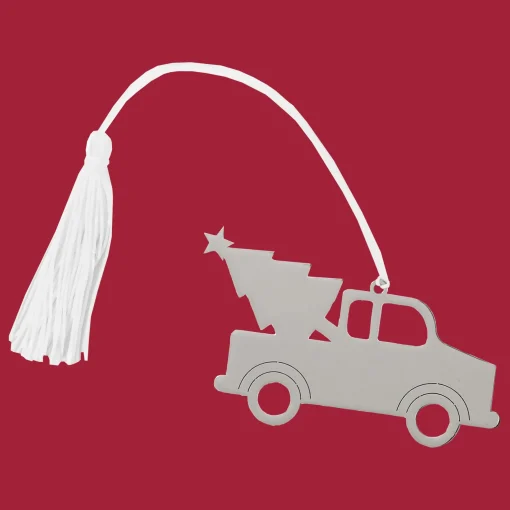 Truck w/Tree Ornament w/White Tassel