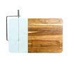 White Marble and Acacia Wood Board with Slicer