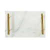 White Marble Board with Gold Handles