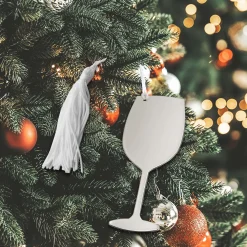 Wine Glass Ornament Np 3.375" X 1.5"