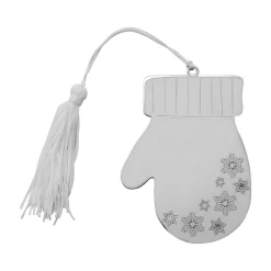 Winter Mitten Ornament with White Tassel