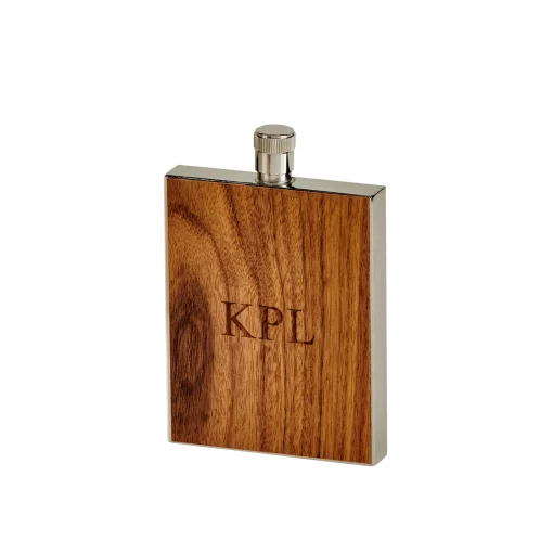 Wood Grain Flask - 3 Oz