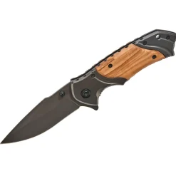 Wood Handled Pocket Knife, 4.5" X 1.25" Closed